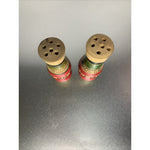 Vintage Wood Florida Salt & Pepper Shakers Round Stripe Design