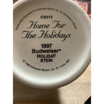 Vintage Budweiser Anheuser-Busch Home for the Holiday’s Stein 1997