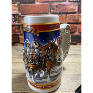 Vintage Budweiser Anheuser-Busch A Century of Tradition Holiday Stein 1999