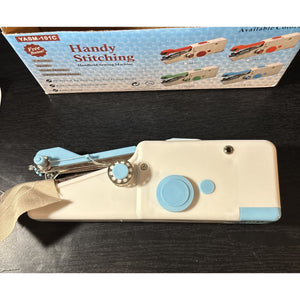 Cordless Handheld Sewing Machine Handy Stitching Blue Portable Battery Operated