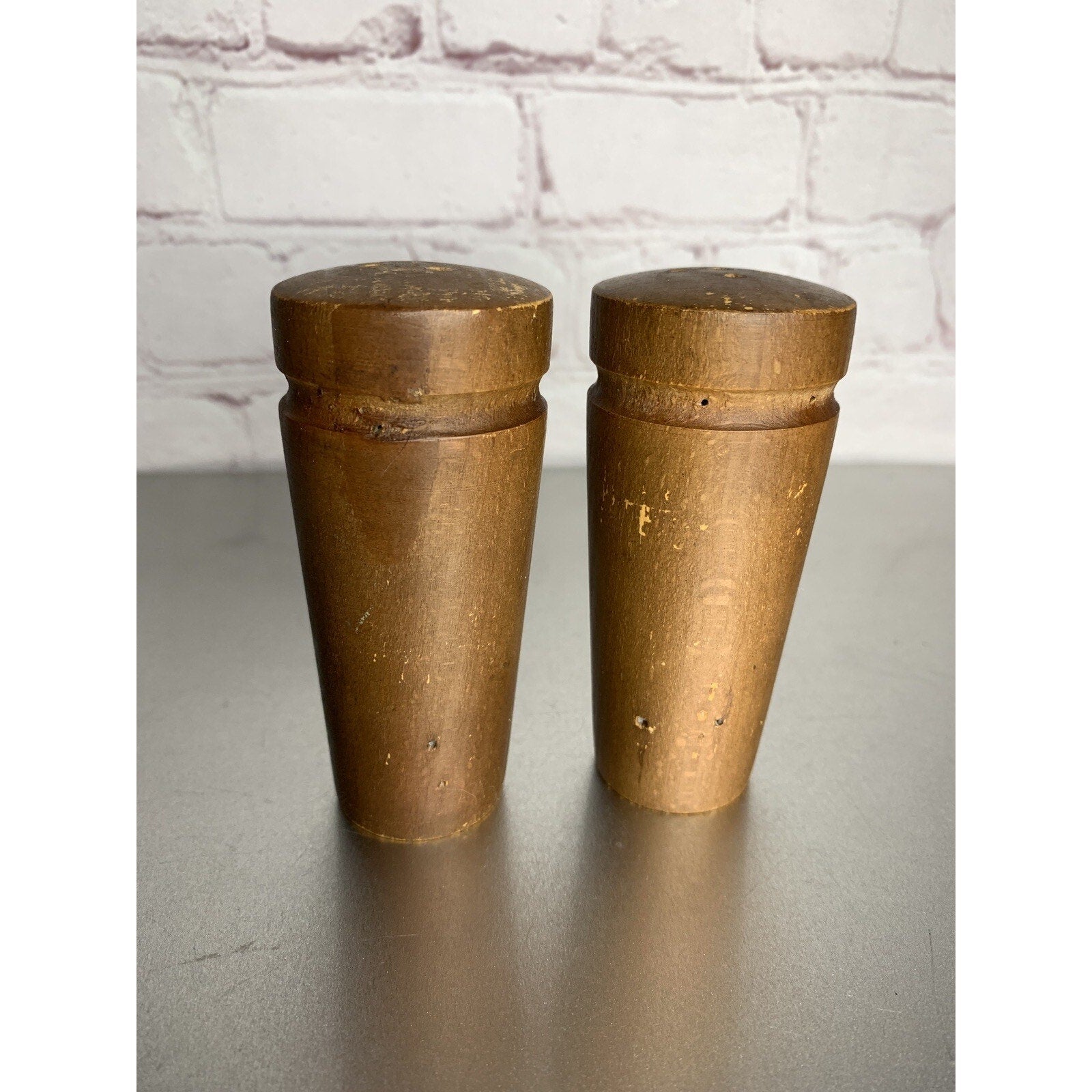 Vintage Puerto Rico Wood Conga Drum Salt & Pepper Shakers