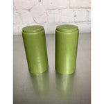 Vintage MCM Olive Green Plastic Salt & Pepper Shakers Retro