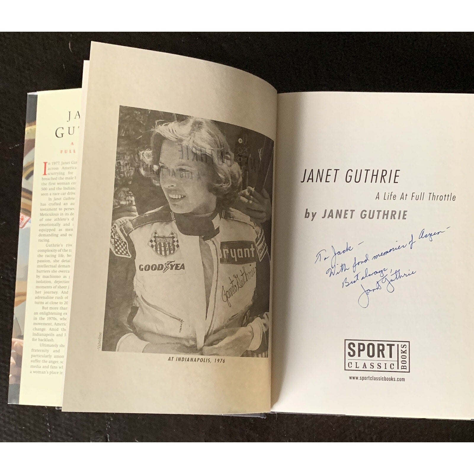 Janet Guthrie: A Life at Full Throttle Janet Guthrie (SIGNED)