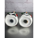 Vintage AMC NY Ceramic Snowman Salt & Pepper Shakers Taiwan 1980s