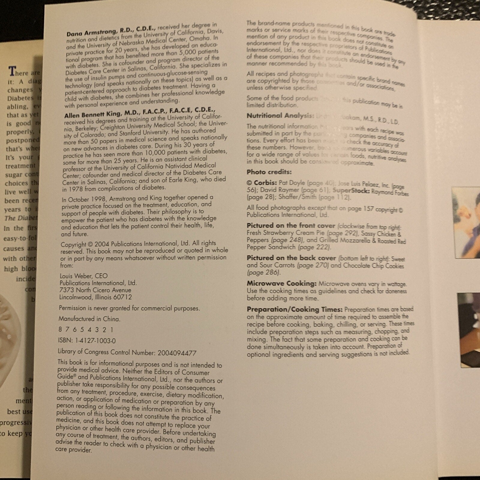 The Diabetic Bible: Guide to Living Well w/ Diabetes - Hardcover Never Used