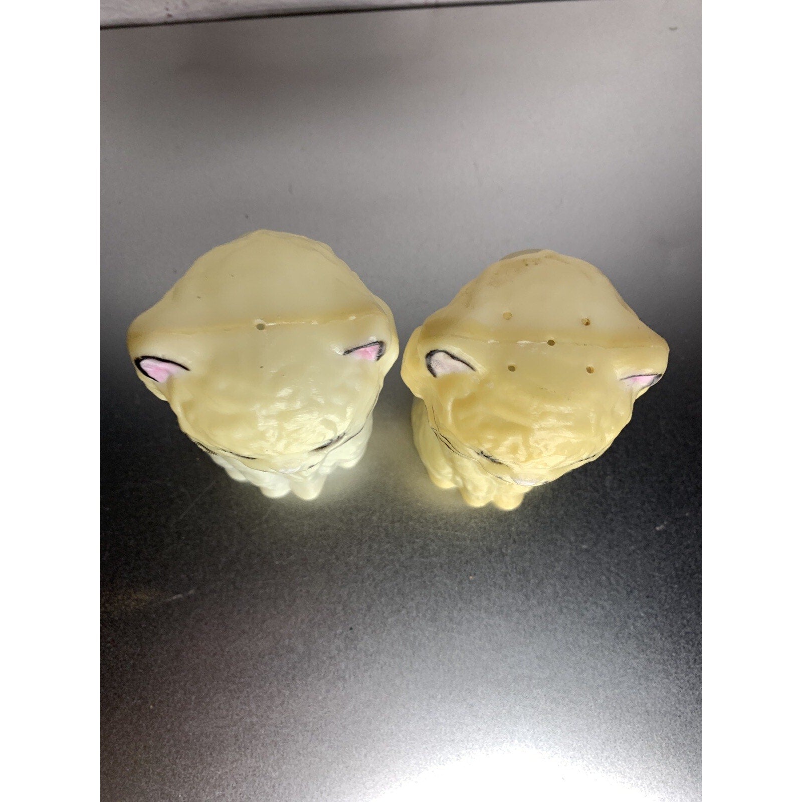 Vintage Celluloid Plastic Kitten Salt & Pepper Shakers