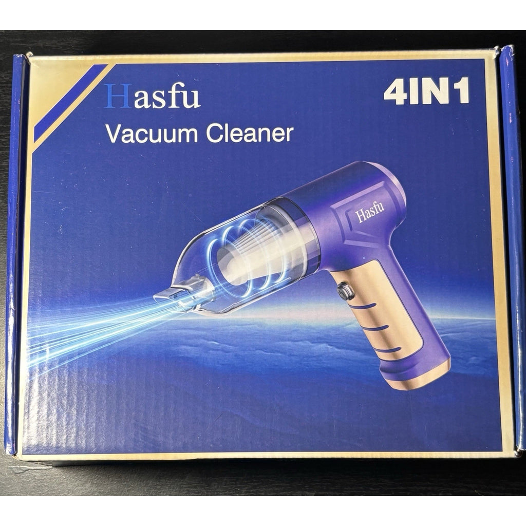 Hasfu 4 in 1 Chargeable Car Vacuum Cleaner Cordless, Two-Speed with Accessories