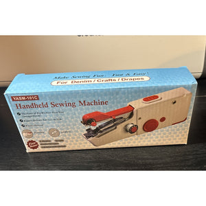 Cordless Handheld Sewing Machine Handy Stitching Blue Portable Battery Operated