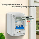 4-Way Circuit Breaker Box , ABS Enclosure Waterproof, Ventilated, Indoor/Outdoor
