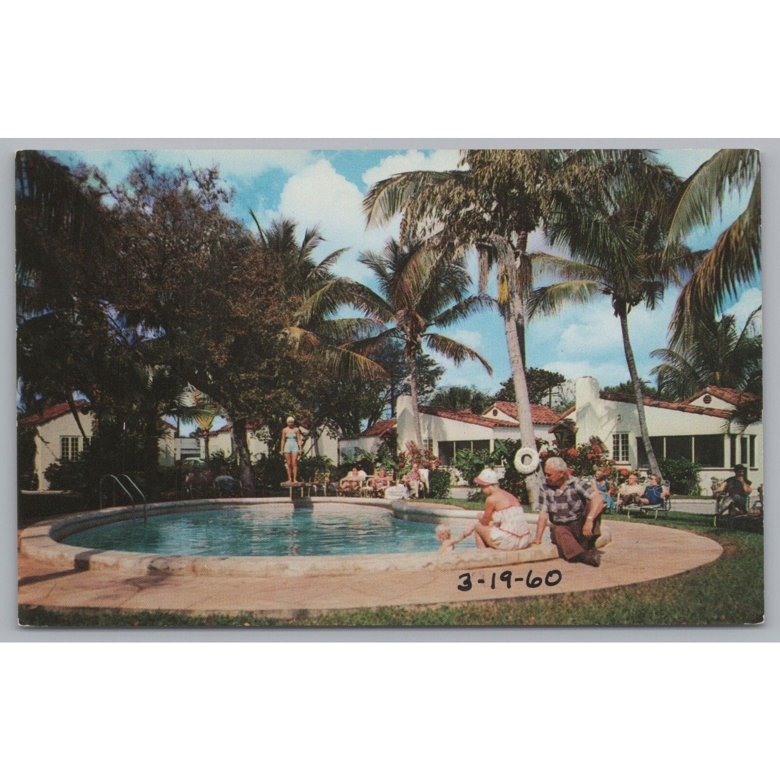 Spanish Courts, Riviera Beach, Vintage Post Card.