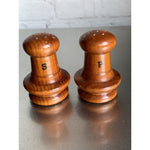 Vintage Wood Salt & Pepper Shakers Chess Pawns Lavallette New Jersey Souvenir