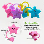 Star Straw Cover Caps - Fits 0.4 In/10mm Straws, 30-40 oz Tumbles-4 Pack