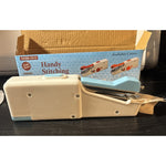 Cordless Handheld Sewing Machine Handy Stitching Blue Portable Battery Operated