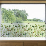 Window Film Roll, Botanical Flower Pattern, Frosted Privacy Film