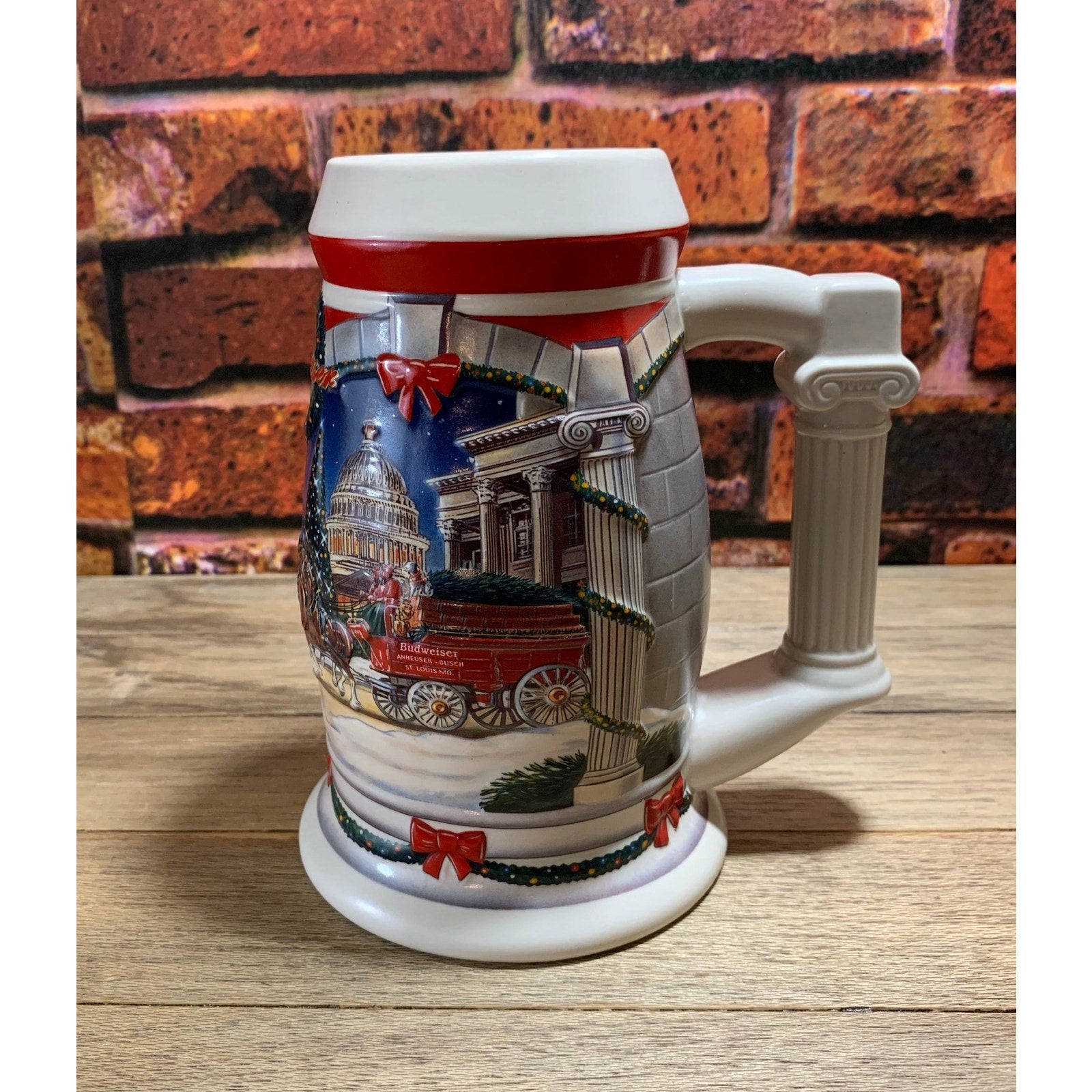 Vintage Budweiser Anheuser-Busch Holiday at the Capital Holiday Stein 2001
