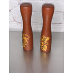 Vintage Mid Century Wooden Novelty Salt & Pepper Shakers