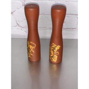 Vintage Mid Century Wooden Novelty Salt & Pepper Shakers