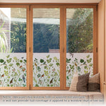 Window Film Roll, Botanical Flower Pattern, Frosted Privacy Film