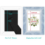 3x5 Picture Frames Set of 4 with Opening Size 2.6''x4.6'', Rustic Photo Frame