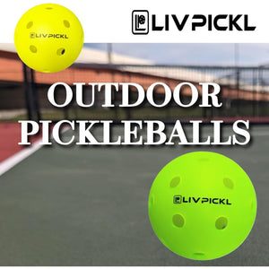Pickleballs 40 Holes, Outdoor, Hard Court, High Visibility, Two 6 Packs/12 Balls