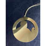 Vintage Pope John Paul II Gold Metal Christmas Ornament 2.5"