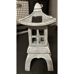 Japanese Style Solar Garden Stone Pagoda Lantern Resin Statue Zen Ornament