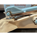 Cordless Handheld Sewing Machine Handy Stitching Blue Portable Battery Operated
