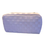 Personalized Initial M Makeup Cosmetic Bag, Large, Opens Flat Waterproof Pink