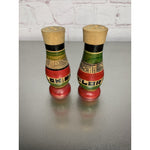 Vintage Wood Florida Salt & Pepper Shakers Round Stripe Design