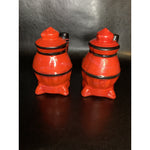 Vintage Kentucky Pot Belly Stove Wood Stove Salt & Pepper Shakers Japan
