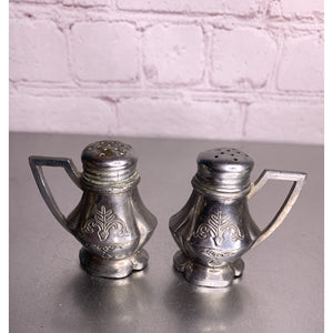 Vintage Silver Chrome Tea/Coffee Pot Salt & Pepper Shakers