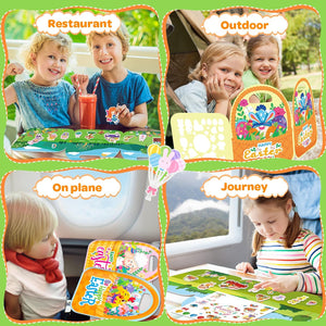 4 Pack Activity Easter Reusable Sticker Books for Kids 2-4, Basket Stuffers