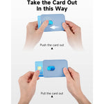 Magnetic Card Wallet Holder w/MagSafe for iPhone 15, 14, 13, Max/Plus/Pro-Blue