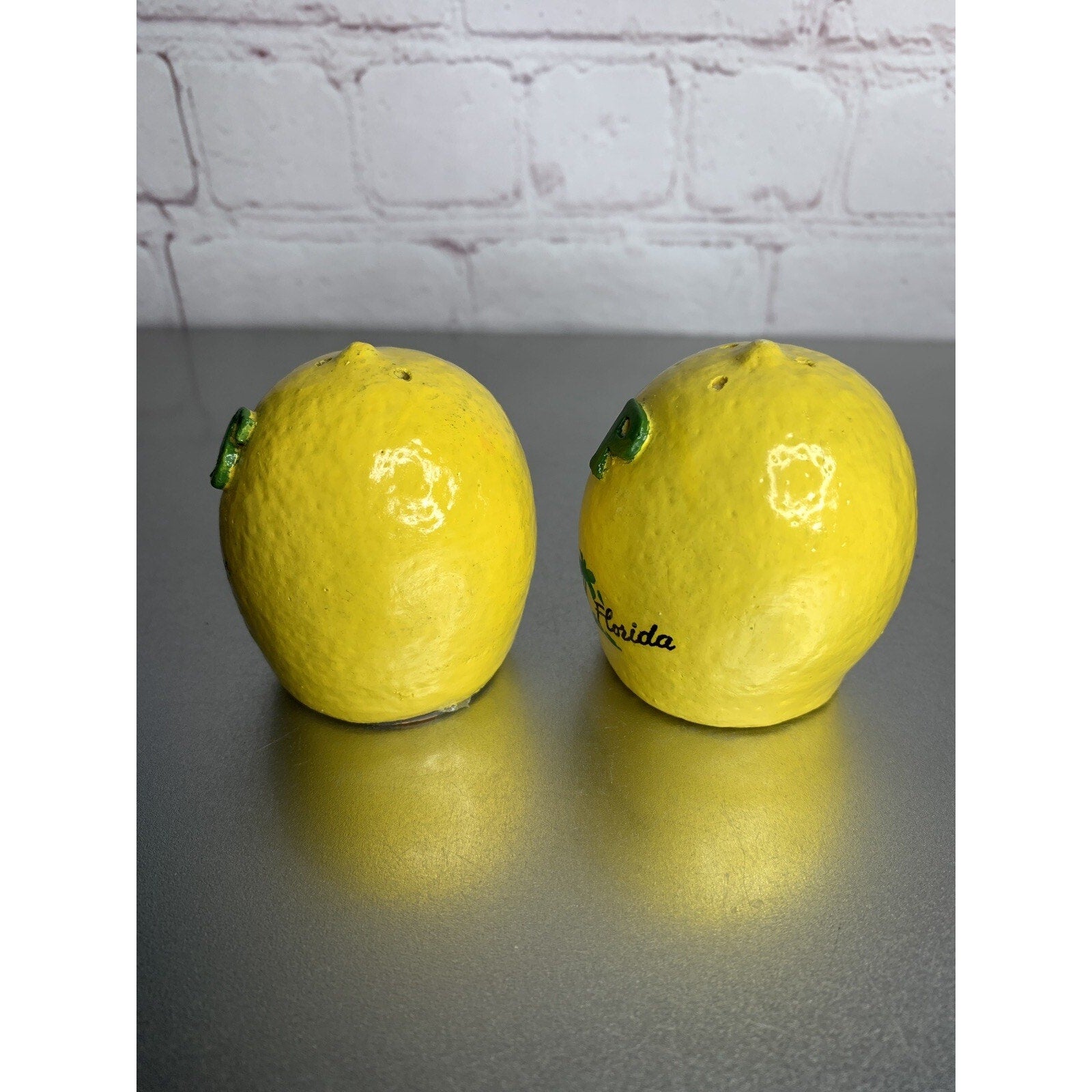 Vintage Florida Lemons Salt & Pepper Shakers Citrus Souvenir