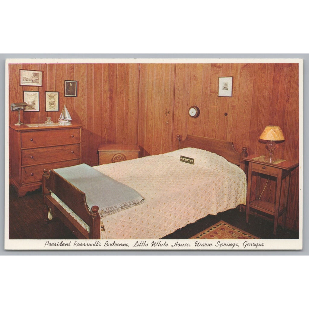 President Roosevelts Bedroom, Little White House, Warm Springs, GA VTG PC