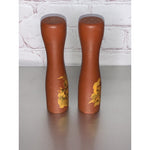 Vintage Mid Century Wooden Novelty Salt & Pepper Shakers
