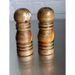 Vintage Wood Hawaii Rainbow Salt & Pepper Shakers