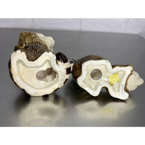Vintage Racoon Love Salt & Pepper Shakers Mother Baby Ceramic-Read Description
