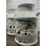1982 Large Vintage Ceramic Cow Milk Jug Salt & Pepper Shakers Gailstyn Suttton