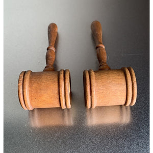 Vintage Wood Gavels Salt & Pepper Shakers Judges Gavel Wood Mallets