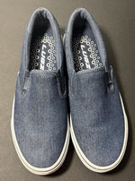 Lugz Clipper Mens 8 Blue Denim Slip On Low Top Casual Sneakers