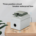 4-Way Circuit Breaker Box , ABS Enclosure Waterproof, Ventilated, Indoor/Outdoor