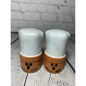 Vintage Ceramic Pottery Large Chef Hat/Head Salt & Pepper Shakers