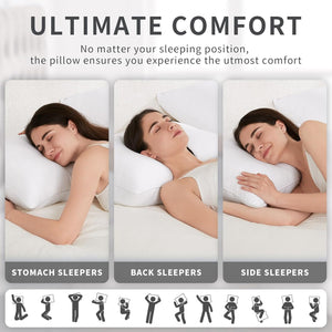 Pillows 2 Pack Premium Down Alternative Hotel Pillows, Standard Size White