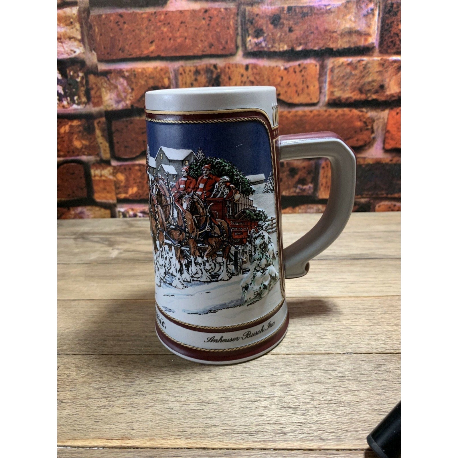 Vintage Budweiser Anheuser-Busch Clydesdale Collector Series Stein 1989