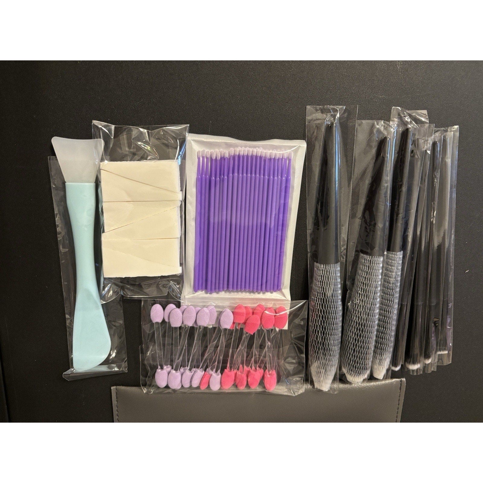 Quilted Floral Makeup Cosmetic Bag & 7-pc Premium Synthetic Makeup Brush Set Lot