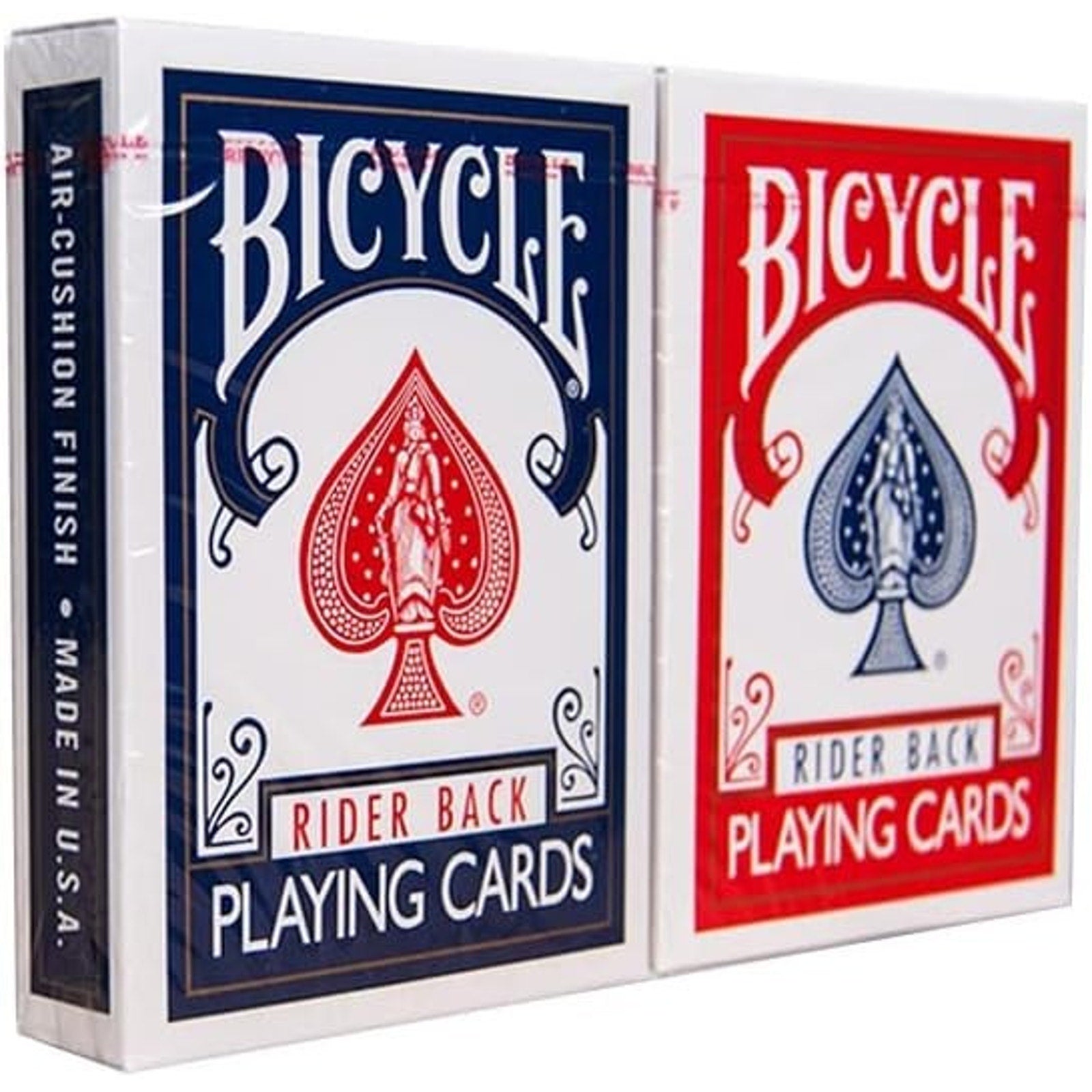 Bicycle Rider Back Playing Cards, Standard Index, Premium, 2 Pack-Red & Blue