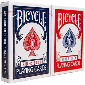 Bicycle Rider Back Playing Cards, Standard Index, Premium, 2 Pack-Red & Blue
