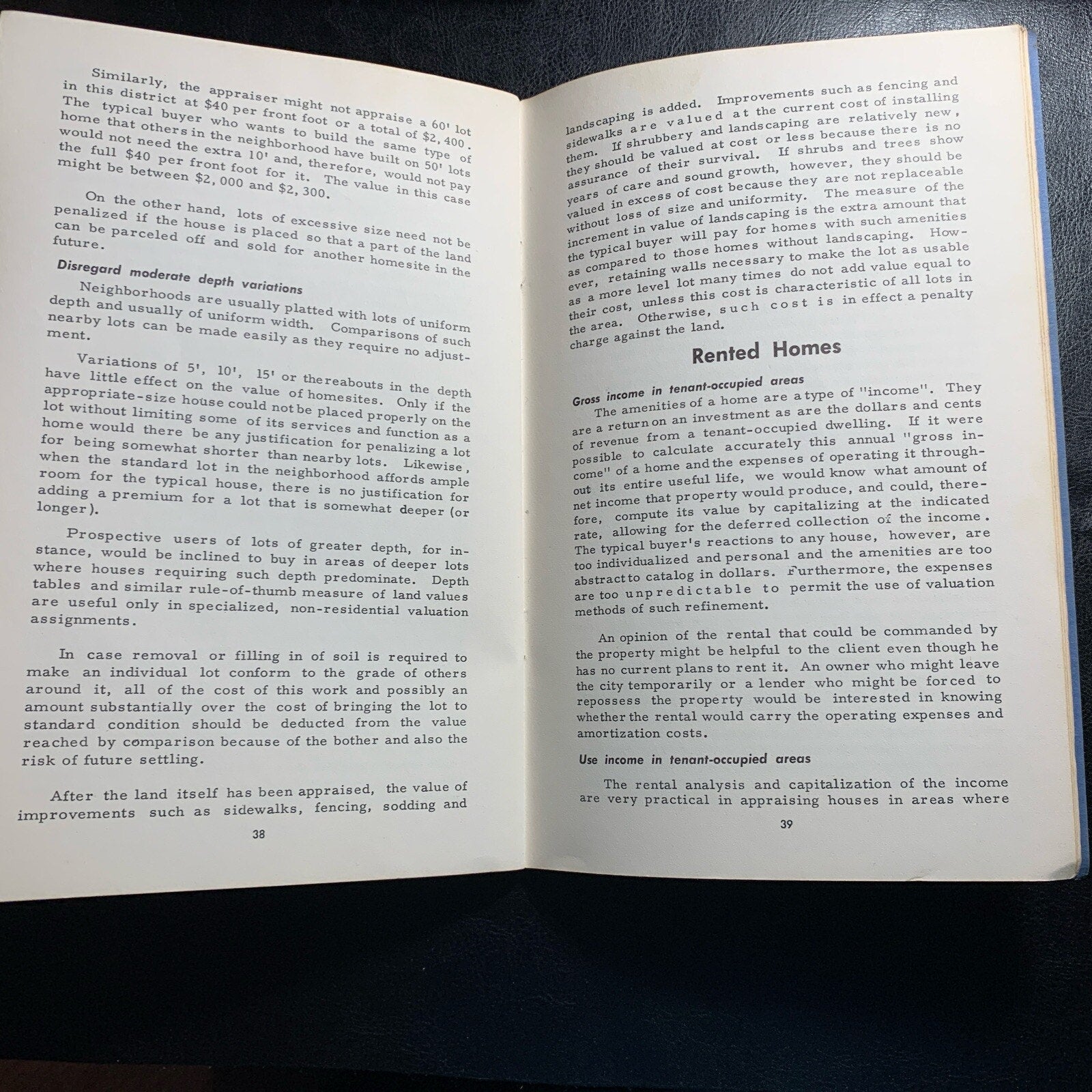 VTG 1962 Residential Appraisal Guide Booklet Society Of Residential Appraisers