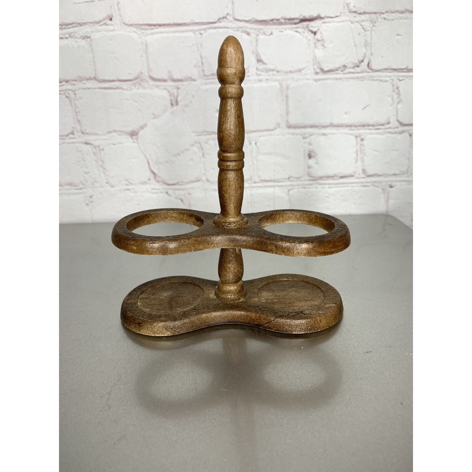 Vintage Wood Bells Salt & Pepper Shakers w/Stand